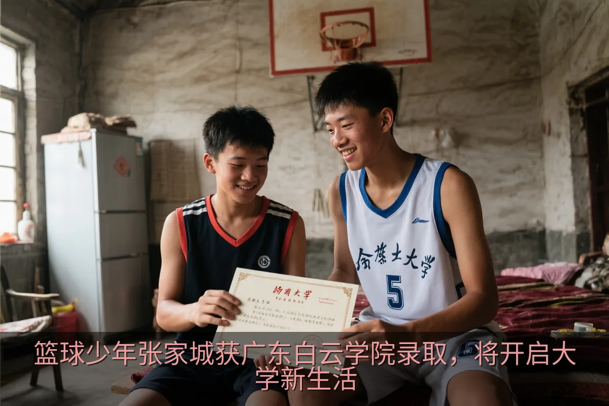 篮球少年张家城获广东白云学院录取，将开启大学新生活